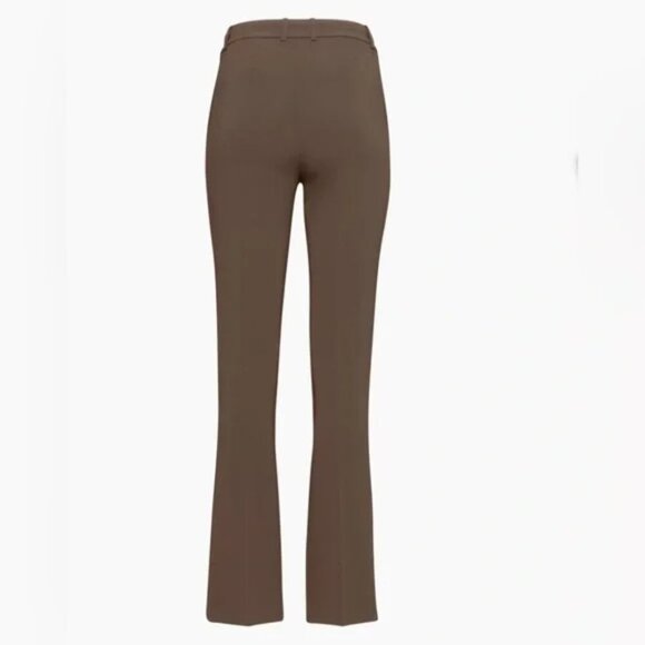 Aritzia Babaton Publish Pant High Waisted Boot Cut Mocha Tan Brown Size 4 - Picture 5 of 11